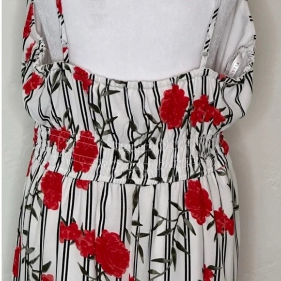 Guess White and Red Sleeveless Sundress with Spaghetti Straps - Picture 2 of 5